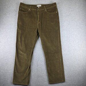 DEVIL-DOG Pants Mens 38x30 Brown Khakis Slim Corduroy Stretch Slim Straight